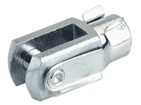 Pneumatic Cylinder Mounting - Rod Clevis Female (with clip / pin)  - CM-15
