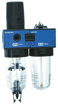 G 1/2 port size : Air Preparation : Filter / Regulator + Lubricator : Az Pneumatica